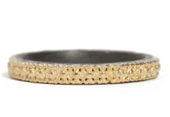 Carved Texture Stack Band Ring