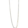 31" CHAIN LINK NECKLACE WITH DOUBLE-SIDED PAPERCLIP