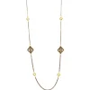 36" CHAIN LINK NECKLACE WITH 6 SCROLL STATIONS