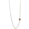36"  CHAIN LINK NECKLACE WITH 3 SCROLL STATIONS
