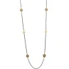 36" CHAIN LINK NECKLACE WITH  6 SCROLL STATIONS