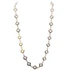 CHAIN LINK NECKLACE WITH OPEN SCROLLS