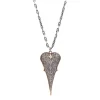 Champagne Diamond Pave Heart Shield Necklace