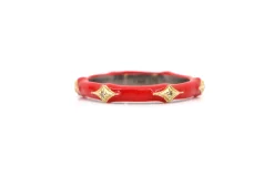 Classic Red Enamel Crivelli Stack Band Ring