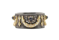Crescent Moon Stack Band Ring