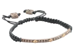 CRIVELLI AND DIAMOND BAR PULL BRACELET