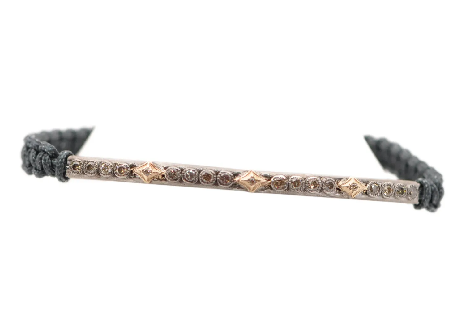 CRIVELLI AND DIAMOND BAR PULL BRACELET