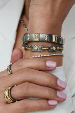 CRIVELLI AND MORGANITE HUGGIE BRACELET