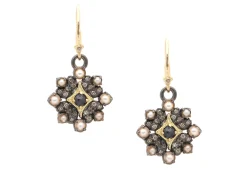 Crivelli Cross Drop Earrings