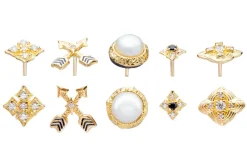 Crivelli Cross Stud Earrings