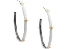 Crivelli Enamel Hoop Earrings