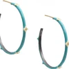 Crivelli Enamel Hoop Earrings