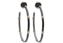 Crivelli Enamel Hoop Earrings