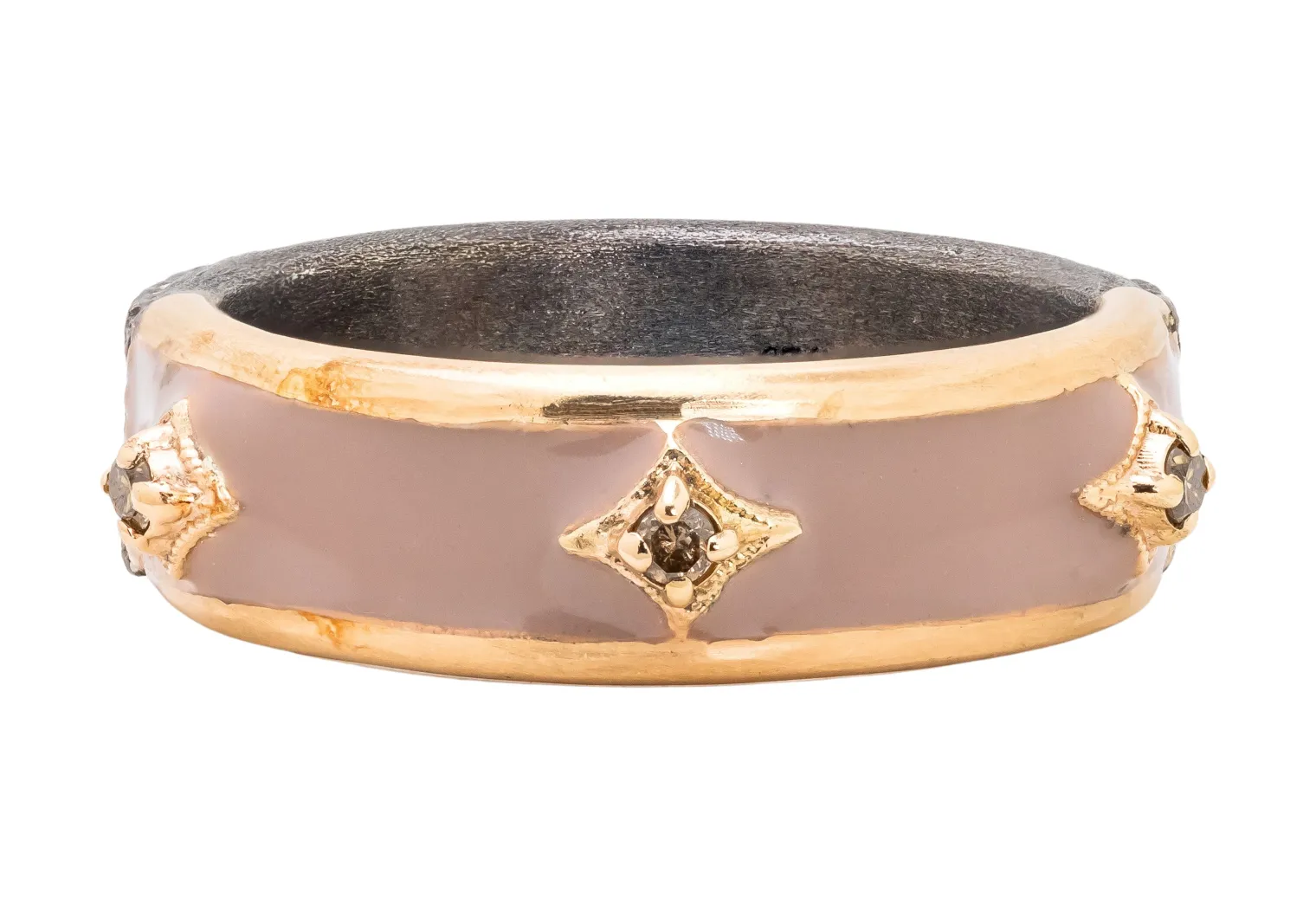 CRIVELLI ENAMEL WIDE BAND RING