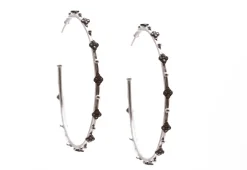 Crivelli, Granulation and Diamond Hoop Earrings