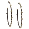 Crivelli, Granulation and Diamond Hoop Earrings