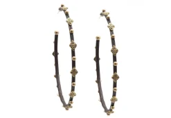 Crivelli, Granulation and Diamond Hoop Earrings