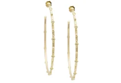 Crivelli, Granulation and Diamond Hoop Earrings
