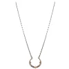 17.5" CRIVELLI MORGANITE CRESCENT PENDANT NECKLACE