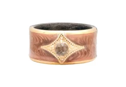 CRIVELLI MORGANITE DUSTY ROSE ENAMEL RING