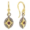 CRIVELLI PURPLE GARNET DROP EARRINGS