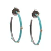 Crivelli Turquoise Enamel Hoop Earrings