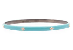 Crivelli Turquoise Enamel Bangle Bracelet