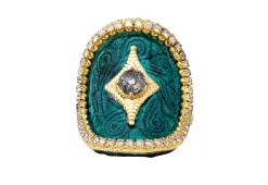 CRIVELLI WITH GREY DIAMOND AND PATINA STATEMENT RING