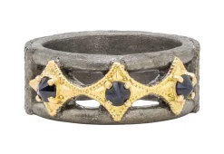 CRIVELLI WITH SAPPHIRE STACK BAND RING