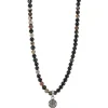 28" CROSS ENHANCER WITH TOURMALINE BEAD NECKLACE