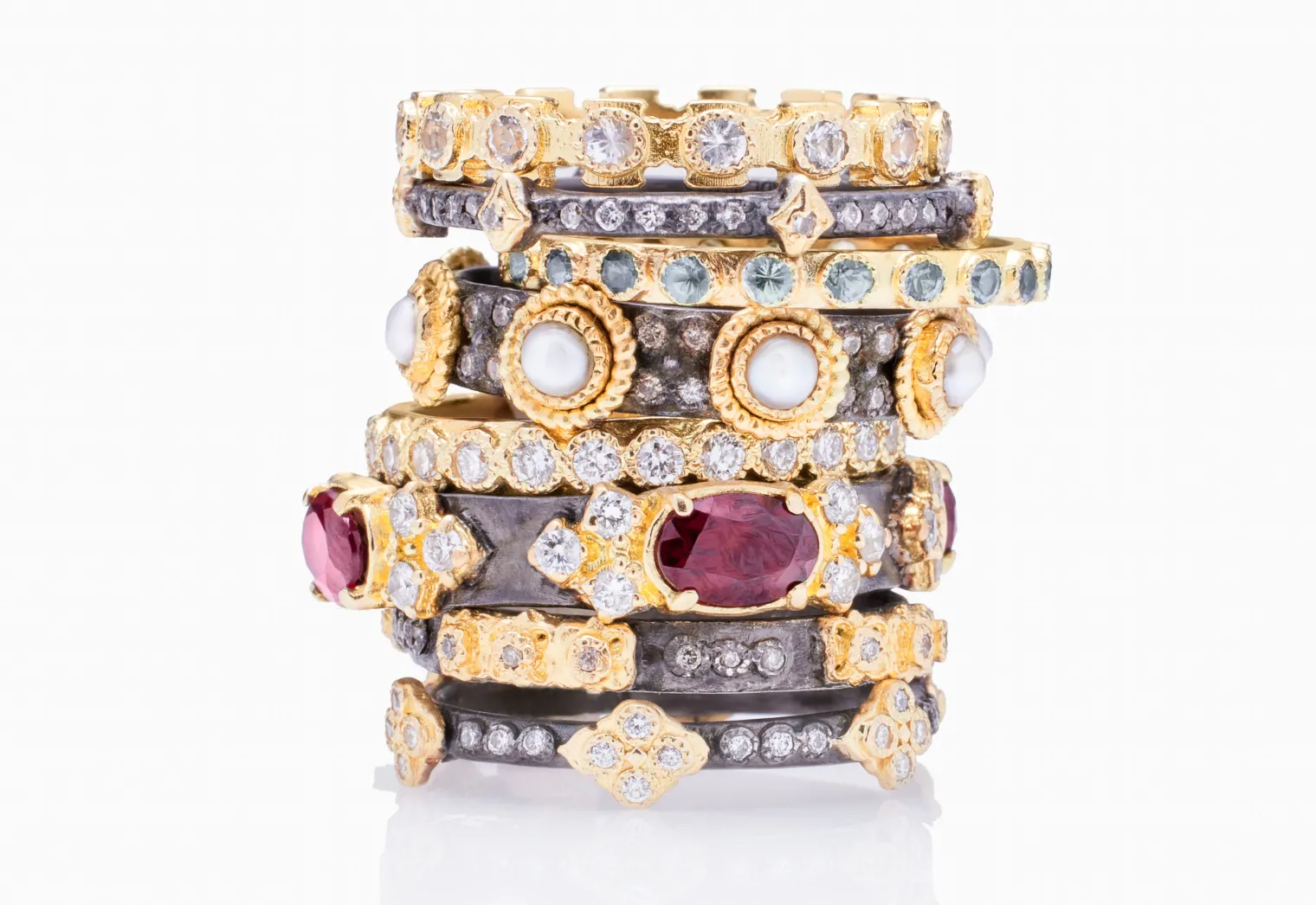 Cross Stack Band Ring