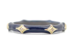 Dark Blue Enamel Crivelli Stack Band