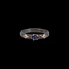 DARK MAUVE ENAMEL WITH PEAR CUT IOLITE RING