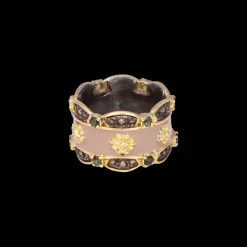DARK NUDE ENAMEL SCALLOPED RING