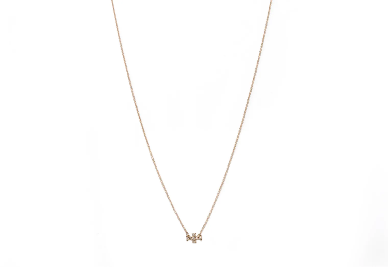 17" DIAMOND CROSS NECKLACE