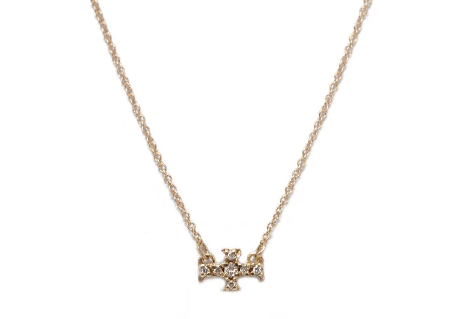 17" DIAMOND CROSS NECKLACE