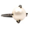 DIAMOND PAVE MIDNIGHT PEARL RING