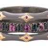 DOUBLE CRIVELLI ENAMEL WITH SAPPHIRE AND PURPLE GARNET RING