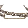 DOUBLE WRAP PAVE PAPERCLIP ID BRACELET