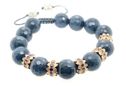 DUMORTIERITE BEADED PULL BRACELET
