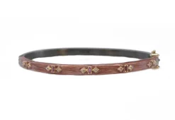 DUSTY ROSE ENAMEL CRIVELLI PURPLE GARNET HUGGIE BRACELET