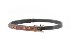 DUSTY ROSE ENAMEL CRIVELLI PURPLE GARNET HUGGIE BRACELET