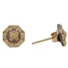 DUSTY ROSE ENAMEL STUD EARRINGS