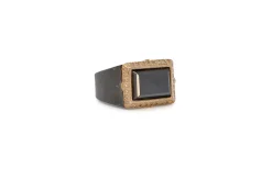 East/West Hematite Cocktail Ring