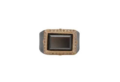 East/West Hematite Cocktail Ring