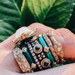 Enamel Crivelli Stack Band Ring