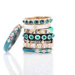Enamel Crivelli Stack Band Ring