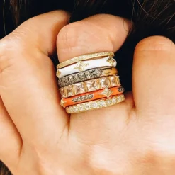 Enamel Crivelli Stack Band Ring