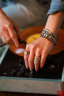 Enamel Crivelli Stack Band Ring