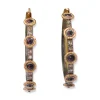 Enamel Evil Eye Stations Hoop Earrings